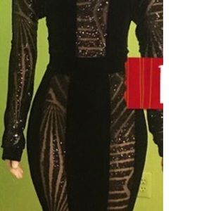 Black sequin and velvet dress updated photo